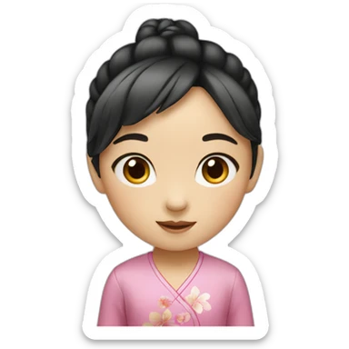 little Chinese girl sticker