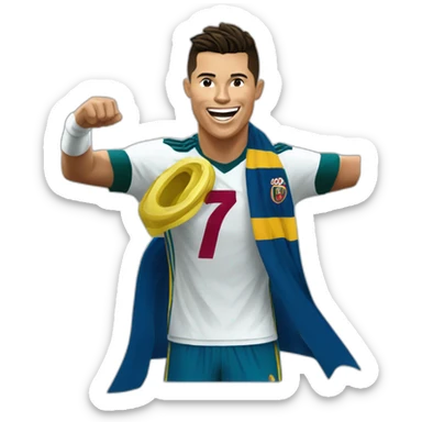 Cristiano Ronaldo celebrando el siuu sticker