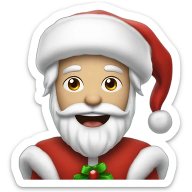Crazy santa klaus sticker