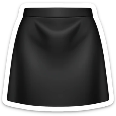 plain isolated black mini pencil skirt sticker