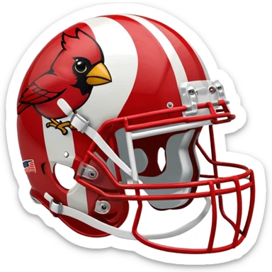 cardinal college football helmets in this color sticker