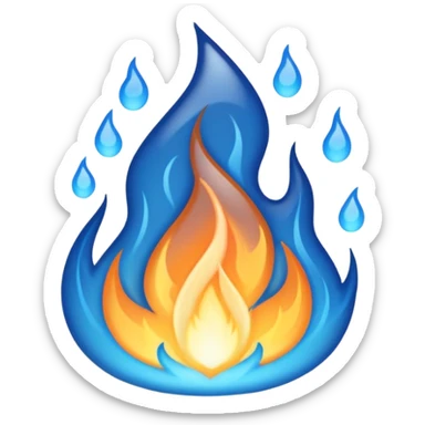 Blue flame that says new follower sticker