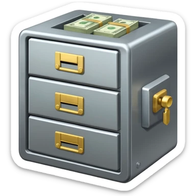 Money safe with money sticker