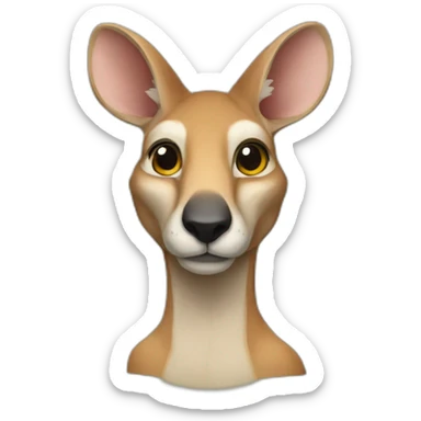 Kangourou muscler sticker