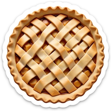 apple pie with lattice crust sticker