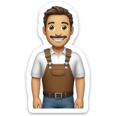 Vito Spatafore leather daddy smiling sticker