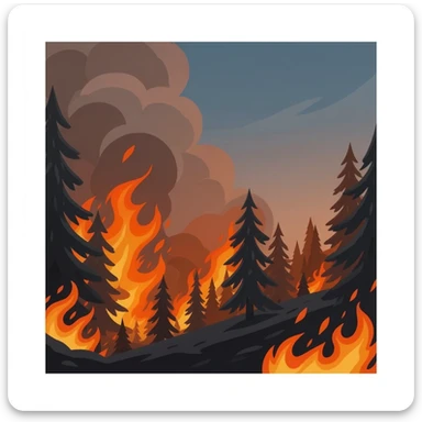 forest fire sticker