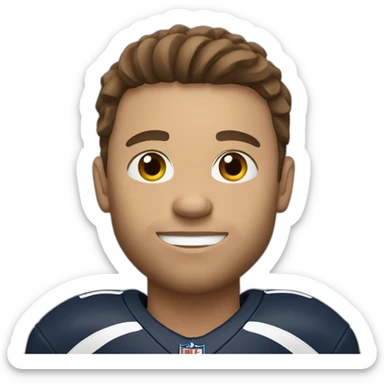 Football player with brown hair  sticker