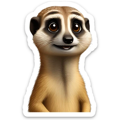 Meerkat brown  sticker