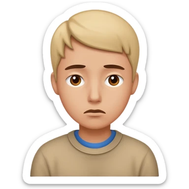 person contemplating a situation of being lost sticker