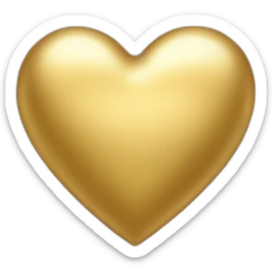 gold heart sticker
