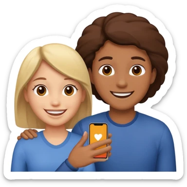 3 personas unidas clientes sticker