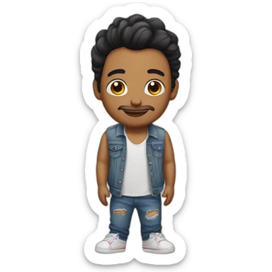 chico con tatuajes sticker