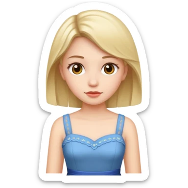 دختر با لباس sticker