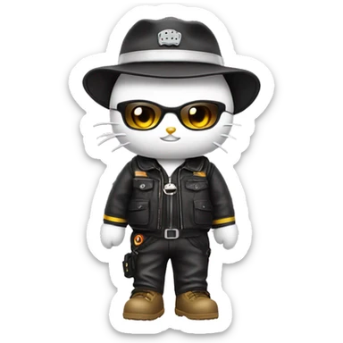 Hello kitty as a roadman sticker