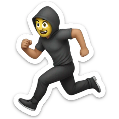 thief running sticker