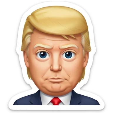 Trump with a smug expression sticker