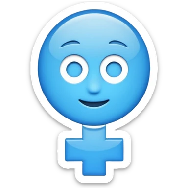 male gender symbol, simple blue color, classic emoji style, suitable for Discord role icon sticker