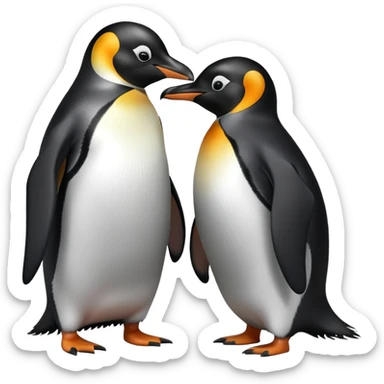 penguin hits another penguin sticker
