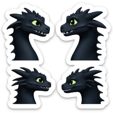 Toothless the Night Fury dragon sticker