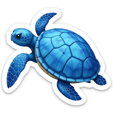 a blue turtle sticker
