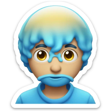 blue soap bubble sticker