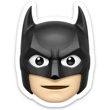 Batman hero emoji white  sticker