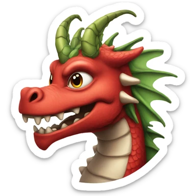 Santa dragon sticker