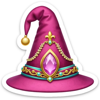 a pink magical hat sticker