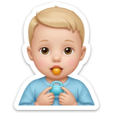 baby with pacifier sticker