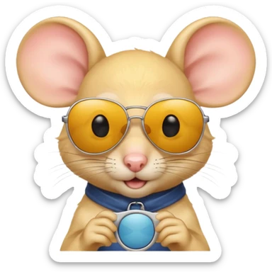 yellow haired mice with sunglasess sticker