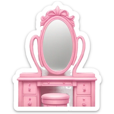 Pink decorative vanity  sticker