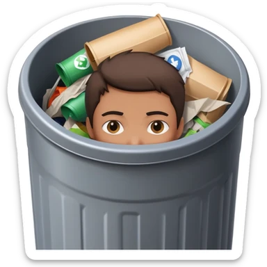 A Planner in a rubbish bin sticker
