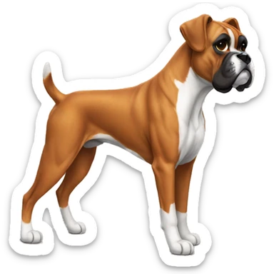 boxer dog sticker