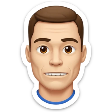 Make an emoji with a big jaw line and a alpha masculine look sticker