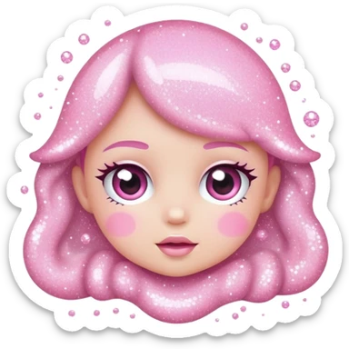 baby pink sparkles sticker