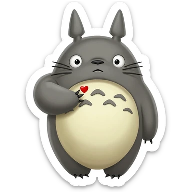 Totoro  с сердцем sticker