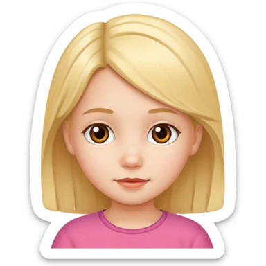 a cute 5years girl sticker