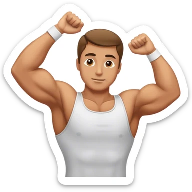 guy doing tricep extension exercise sticker