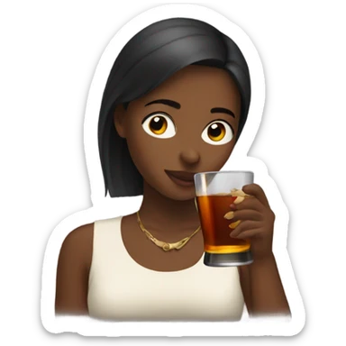 Girl drinking hennessy  sticker