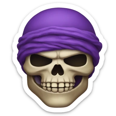 donatello as a skull head sticker