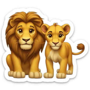 Simba et nala du roi lion sticker