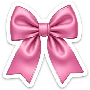 Cute pink bow sticker