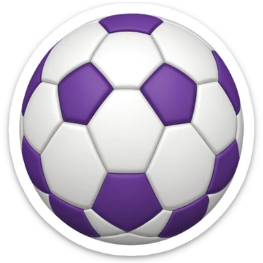bola de futebol branco e roxa sticker