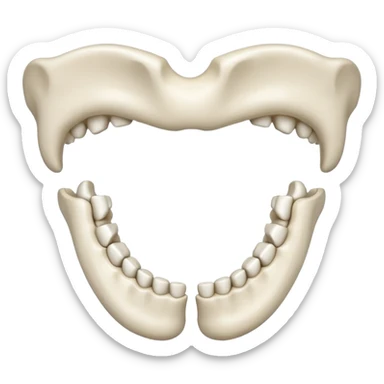 jaw bone teeth sticker