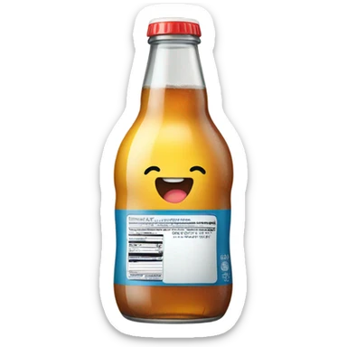 Bottle of soda with a fat belly sticker