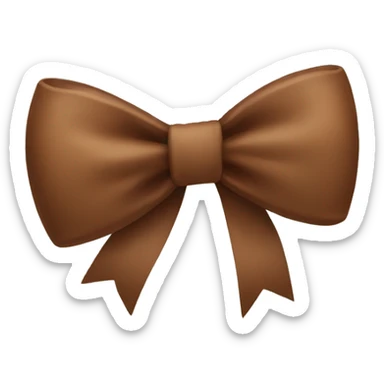 Brown bow  sticker