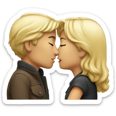 Couple kiss sticker