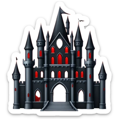 Dark Vampire Castle with the colors red and black sticker