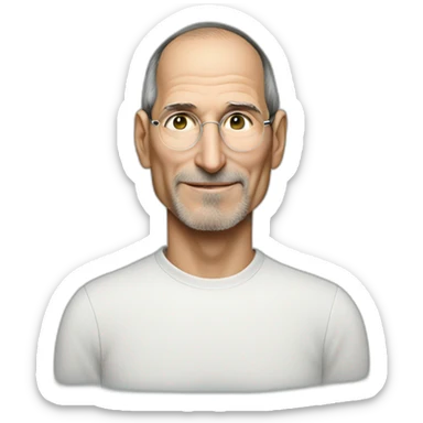 steve jobs in his 60s sticker